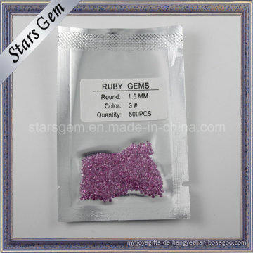 Pink Rose Synthetic Corundum 3 # Ruby Kleine Größe